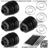 2 Rear Axle Inner Outer CV Boot Kit for Polaris RZR XP 4 1000 2014 2015 16 2017 (For: Polaris)