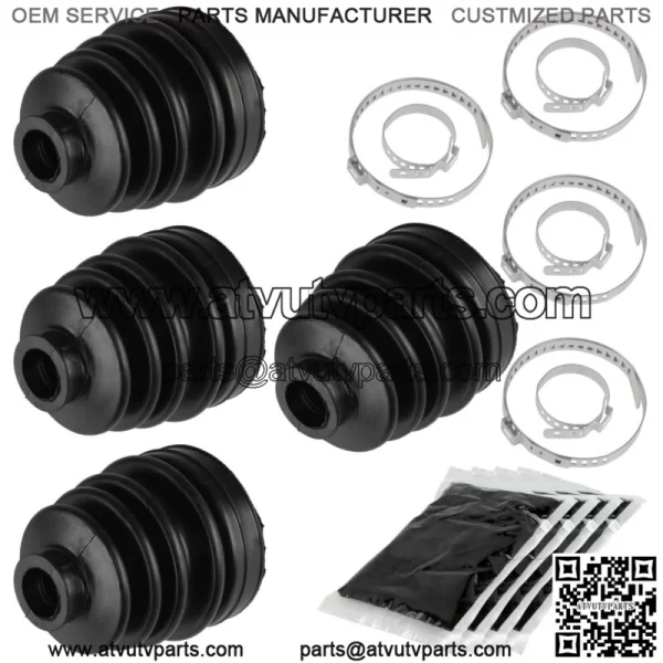 2 Rear Axle Inner Outer CV Boot Kit for Polaris RZR XP 4 1000 2014 2015 16 2017 (For: Polaris)