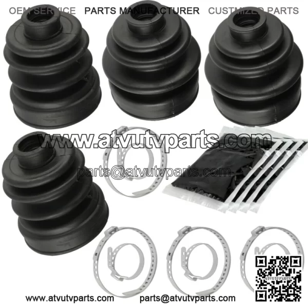2 Rear Axle Inner Outer CV Boot Kit for Yamaha Rhino 660 YXR660F 4WD 2005-2007 (For: 2006 Yamaha Rhino 660) - Image 2