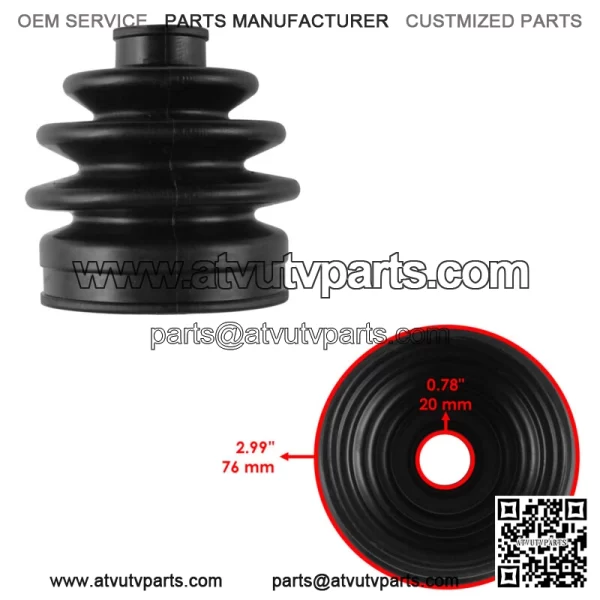 Front Axle CV Boot Kit for Yamaha Rhino 660 YXR660F 4X4 2005 2006 2007 - Image 2