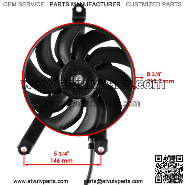 Radiator Cooling Fan Motor for Suzuki LT-A700X King Quad 700 LTA700X 4x4 2006-07 - Image 2