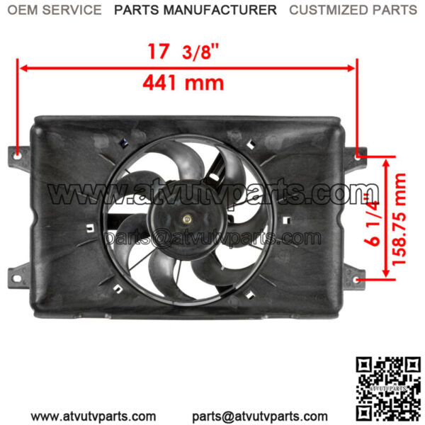 Radiator Cooling Fan Assembly for Yamaha 1XD-E2405-00-00 - Image 2
