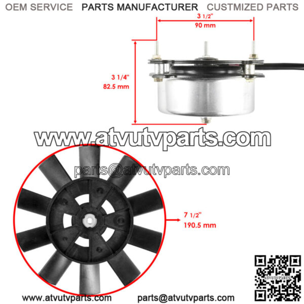 Radiator Cooling Fan Motor for Polaris Sportsman 500 400L 1993 1994 1995 - 1999 - Image 2