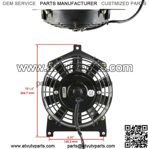 Radiator Cooling Fan fits Yamaha Grizzly 660 YFM660F 4X4 2002 2003 2004 - 2008 - Image 2