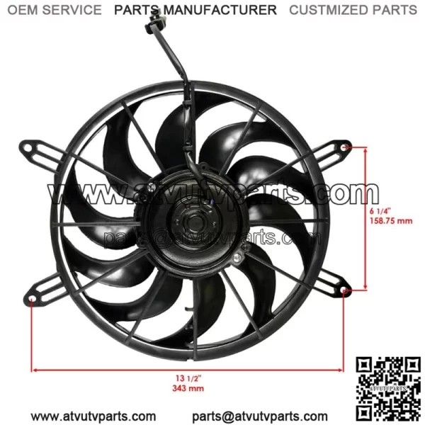 Radiator Cooling Fan Motor For Polaris Sportsman 450 2x4 4x4 2016 2017 2018-2020 - Image 2