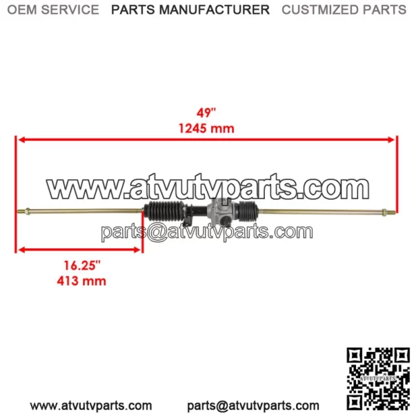 Rack and Pinion Steering Gear Box and Rod End for Polaris RZR XP 1000  2014 (For: Polaris) - Image 2