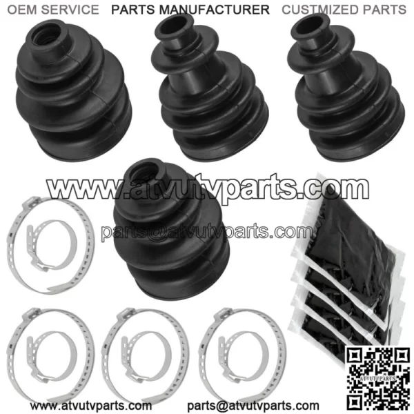 2 Rear Axle Inner Outer LH RH CV Boot Kit for Polaris Sportsman 570 6X6 2018-20 (For: Polaris Sportsman 570) - Image 2