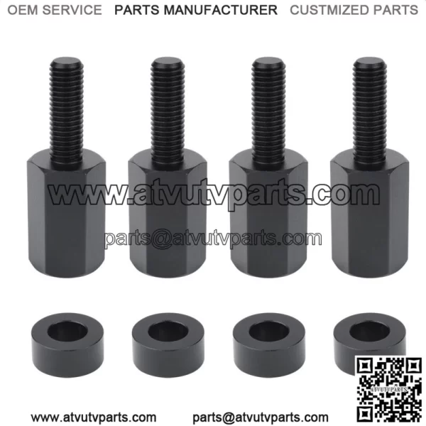 Pack of 4 Seat Risers Raise 1.5" Fits For Can-Am Maverick X3 All Years UTV Black (For: Can-Am Maverick X3) - Image 2