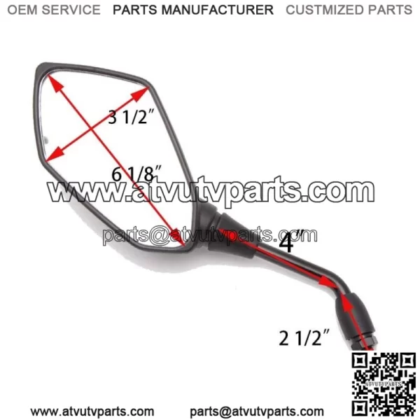 ATV Rear View Side Mirrors For Can-Am DS250 Outlander 500 570 650 800 850 1000 (For: More than one vehicle) - Image 2