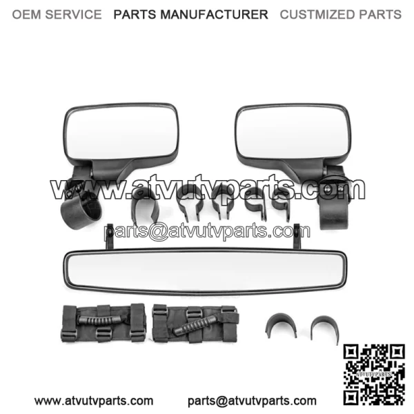 Rear Side View Center Mirror W/Handles For Kawasaki Teryx KRX 1000 Teryx 750 800 (Fits: Yamaha Rhino 660)