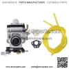 PCV43 For Gas 2 Cycle 43cc Powermate Tiller Motor Parts Carburetor Carb & Gasket - Image 3