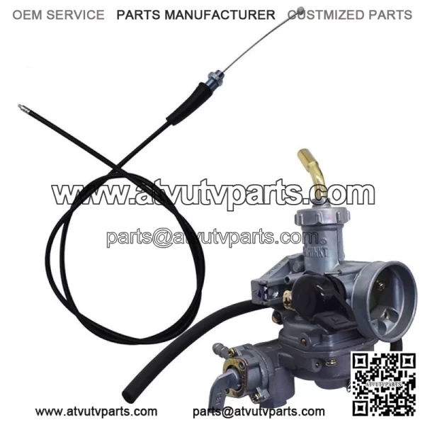 Carb Carburetor&Throttle Cable For Honda ATV ATC 90 110 125 TRX125 C02220 - - Image 4