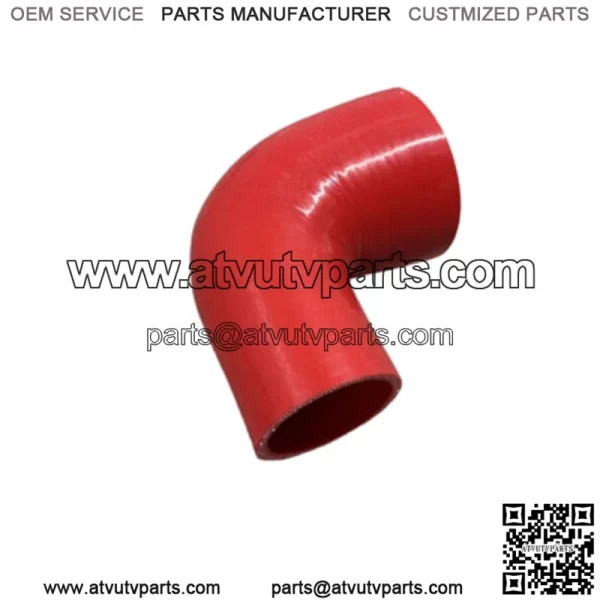 2" To 3" 90 Degree Angle Elbow 3Ply Silicone Coupler Turbo Hose RED - Image 2