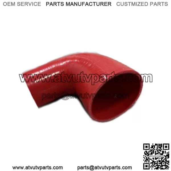 2" To 3" 90 Degree Angle Elbow 3Ply Silicone Coupler Turbo Hose RED - Image 3