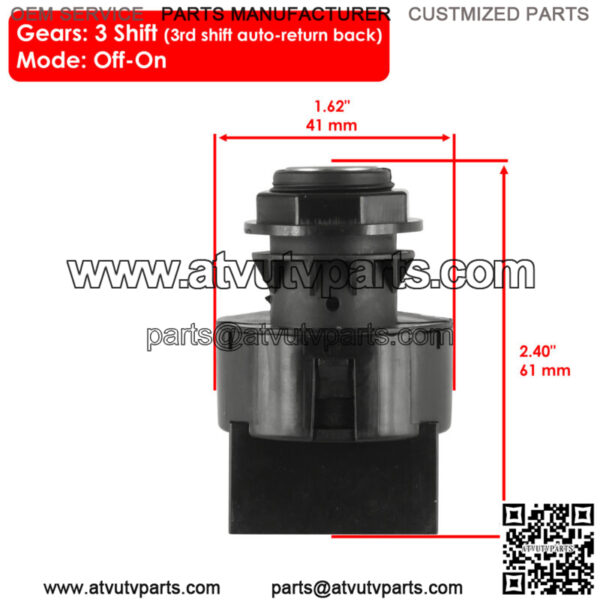 Ignition Key Switch for Polaris Xpedition 425 2001-2002 Atv New - Image 2