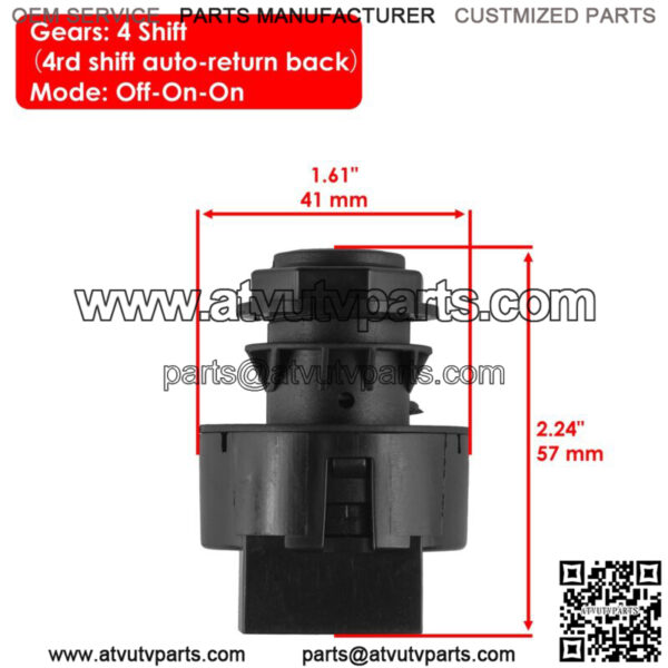 4 Position Ignition Switch w/ Key for Polaris RZR XP 1000 2017-2022 - Image 2