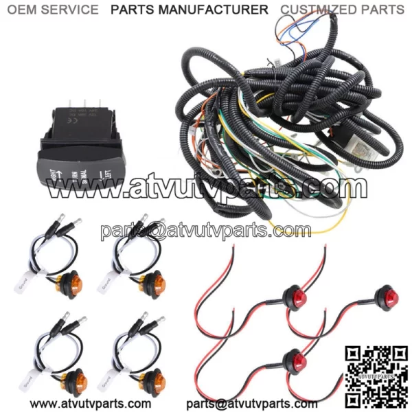 Street Legal LED Rocker Switch Turn Signal Kit For Kawasaki Teryx4 750 800 (For: More than one vehicle) - Image 4