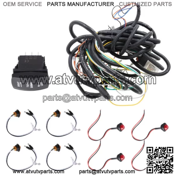Street Legal LED Rocker Switch Turn Signal Kit For Kawasaki Teryx4 750 800 (For: More than one vehicle) - Image 5