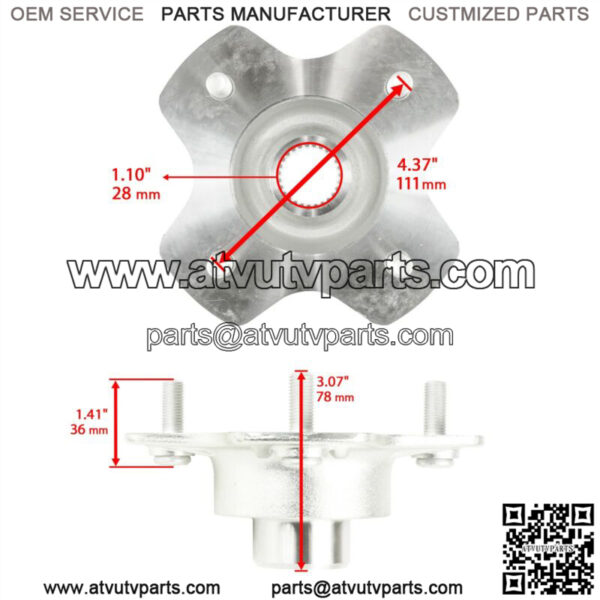 Rear Right Axle Wheel Hub for Honda TRX500FM1 TRX500FM2 Foreman 500 2014 - 2019 - Image 2