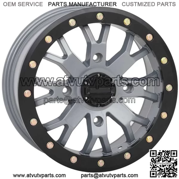 System 3 SB-4 Beadlock Grey (6+1) UTV Wheels 15" Polaris RZR 1000 XP (4) (For: Polaris)