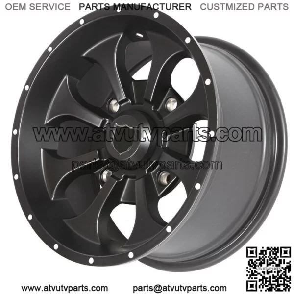 Knight UTV Wheel Rim Matte Black 14x10 -38mm Offset 4/156 (For: Polaris)