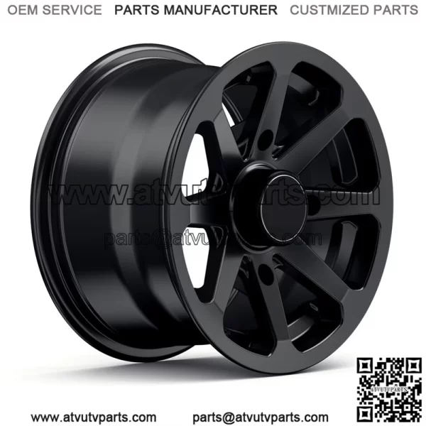 12" RockTrix RT102 12x7 4x156 ATV Wheels Rims, 4+3 offset, Includes 3/8"x24 Nuts (For: Polaris)