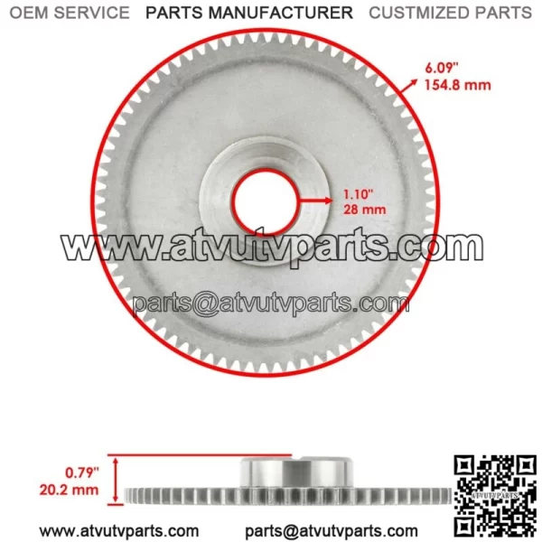 Starter Clutch Idler Gear fits Polaris Ranger XP 1000 2017 - 2021 Except Diesel (For: Polaris) - Image 4