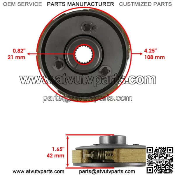Centrifugal Carrier Wet Clutch for Honda TRX250 TRX250TM Recon 250 2001-2017 - Image 2