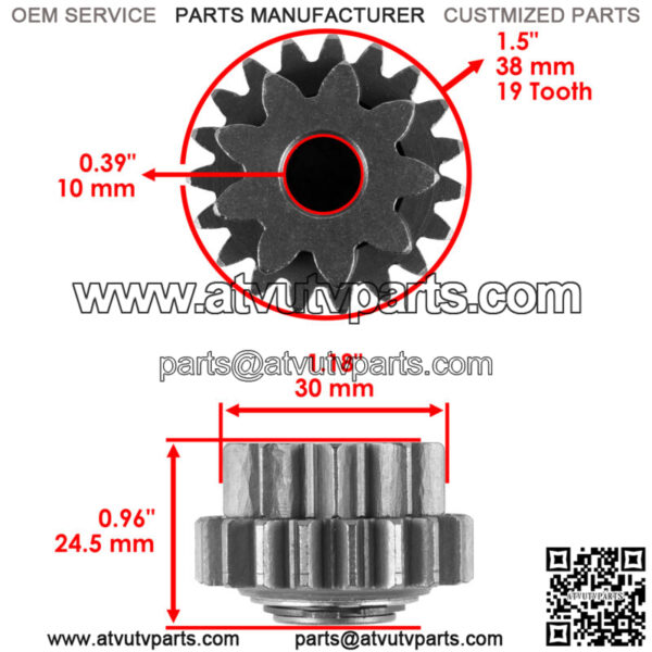 Starter Clutch & Driven Gear Reduction Gear W/Gasket for Honda TRX450ER 2006-14 - Image 4