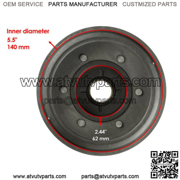 Wet Clutch Drum Housing For Honda TRX300FW Fourtrax 300 4x4 88-2000 Bearing NEW - Image 3