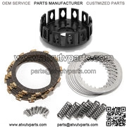 Aluminum Clutch Basket Plates Kit for Honda TRX450R 04-09 / TRX450ER 06-09 12-14