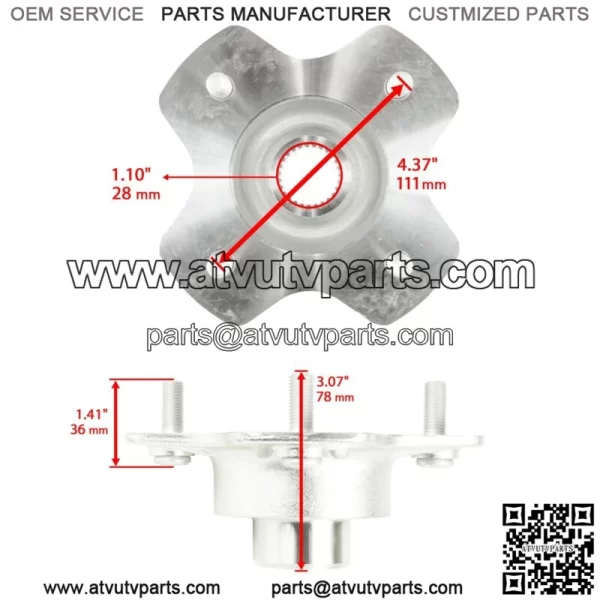 Rear Right Axle Wheel Hub for Honda TRX500FM1 TRX500FM2 Foreman 500 2014 - 2019 - Image 2