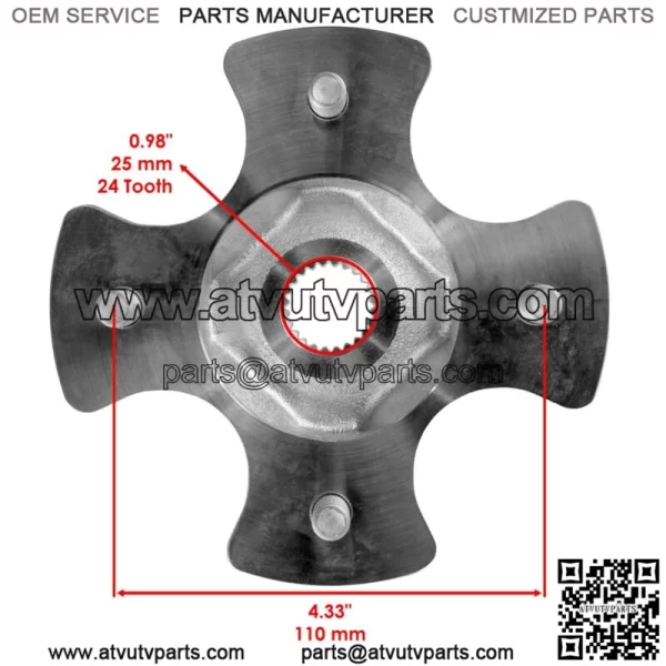 Rear Wheel Hub Left Right for Honda Foreman Rubicon 500 TRX500FM6 EPS 2015-2019 - Image 2