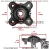 Rear Wheel Hub Kit For Polaris Ranger 1000 Diesel 2016-2018 (For: Polaris) - Image 2