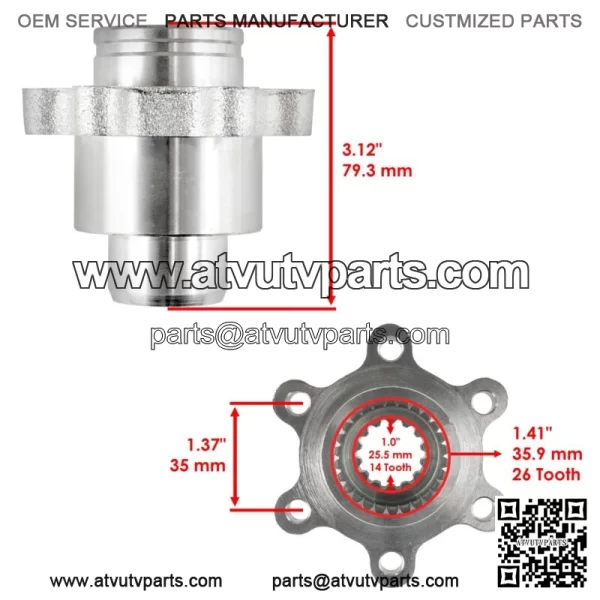 Complete Rear Differential Kit For Yamaha Rhino 660 YXR660F 4X4 2004-2007 (For: 2006 Yamaha Rhino 660) - Image 4