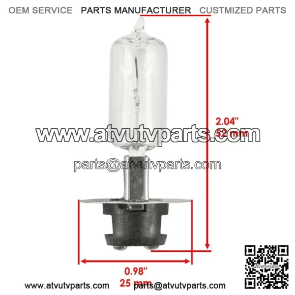 Headlight Socket & Bulb For Yamaha RHINO 660 YXR660F 4X4 2006 - Image 2