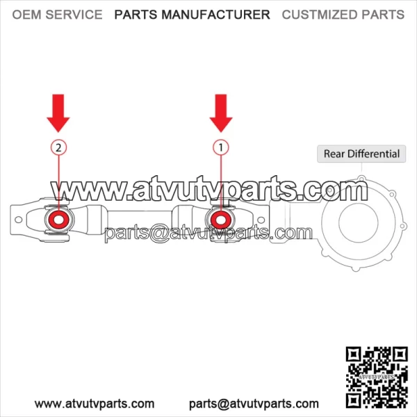 U-Joint for Can-Am Outlander / Max 450 500 570 650 850 1000 2015-2023 /715900278 - Image 3
