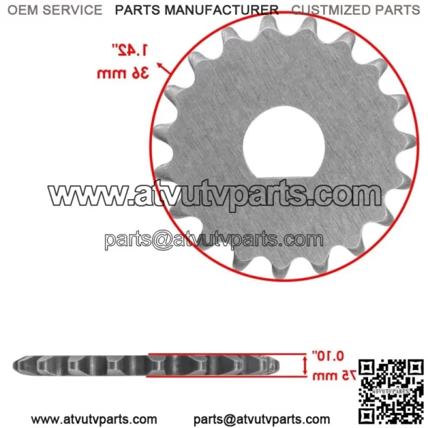 Oil Pump Sprocket For Honda Pioneer 700 SXS700M2D Deluxe 2017-2023 - Image 2