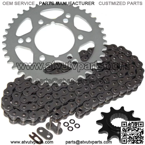 O-Ring Drive Chain & Sprockets Kit for Polaris Scrambler 400 2X4 2000 2001 2002 (For: Polaris)