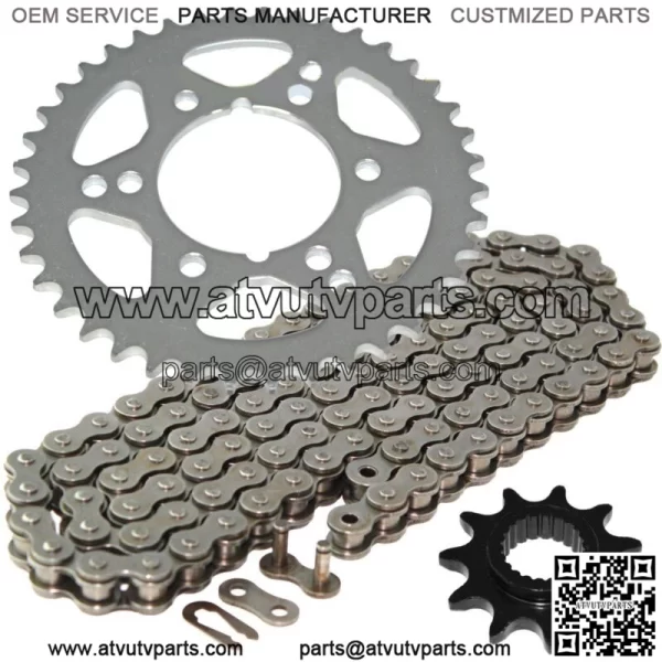 Drive Chain & Sprockets Kit for Polaris Trail Boss 350L 2X4 1990 1991 1992 1993 (For: Polaris)