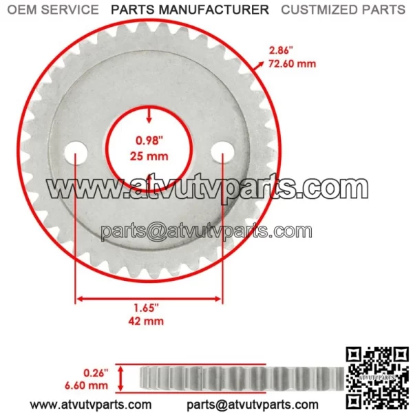 Camshaft Timing Chain w/ Gear Sprocket Fits Polaris Ranger CREW 570 2014 - 2019 (For: Polaris) - Image 3