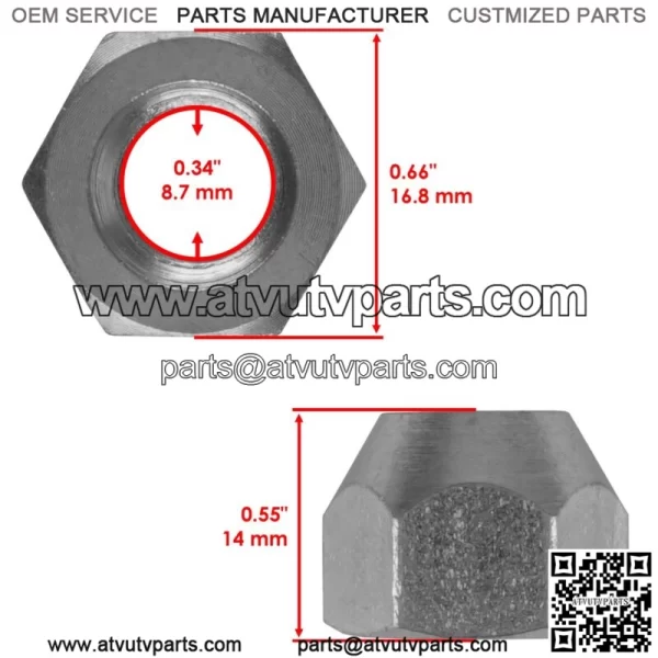 4x Front or Rear Wheel Lug Nut for Honda ATC250R 1985-1986 1989 M10x1.25 - Image 2