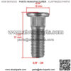 8x Front Rear Studs & Flange Nuts for Polaris Big Boss 250 4x6 6x6 1989-93 3/8" - Image 3