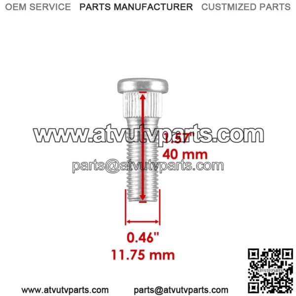4 Front or Rear Hub Stud Bolt Fits Polaris General 1000 EPS / 4P MD PS 2016-2019 (For: Polaris) - Image 3
