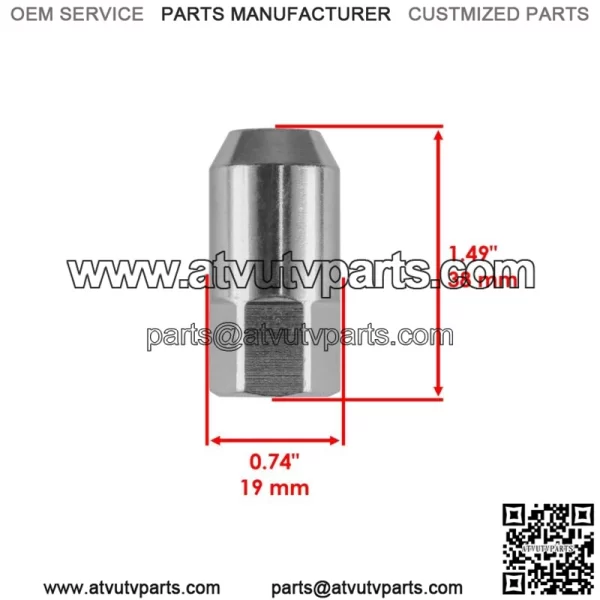 8X Wheel Lug Nut 3/8 for Polaris Sportsman 800 EFi 2005 2006 2007 (For: Polaris Sportsman 800) - Image 2