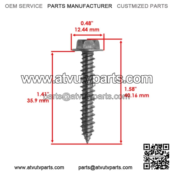 Clutch Cover Screw Bolts for Polaris RZR Ranger 500 570 900 1000 M6 x 35 Qty 8 - Image 2