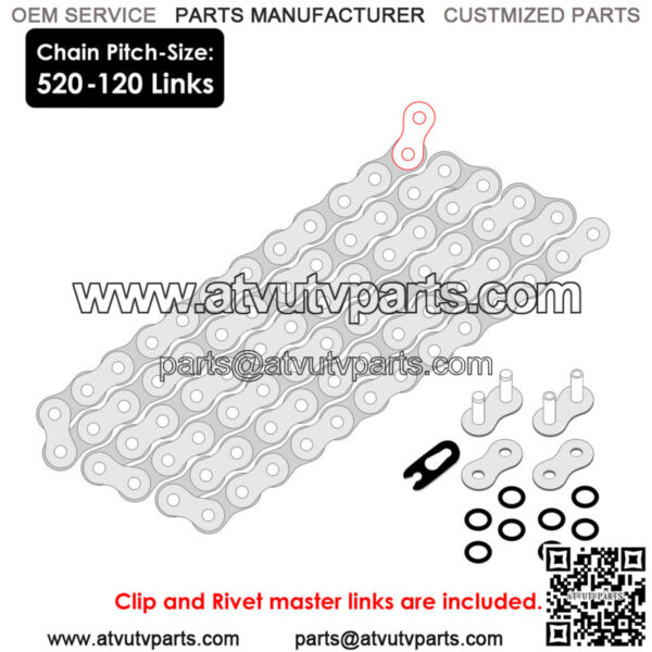 O-Ring Blue Drive Chain for Honda TRX450R 2004 2005 2006 2007 2008 - Image 2