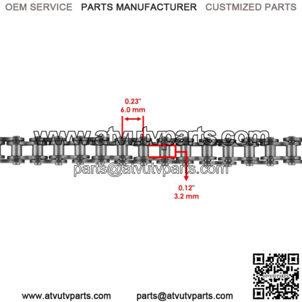 Oil Pump Chain for Yamaha 94580-31074-00 - Image 2