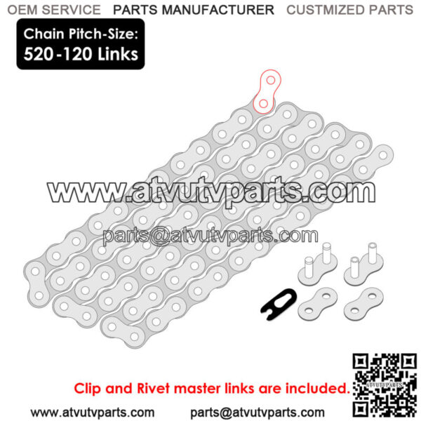 Blue Drive Chain for Suzuki LT185 Quadrunner 185 2X4 1984 1985 1986 1987 - Image 2