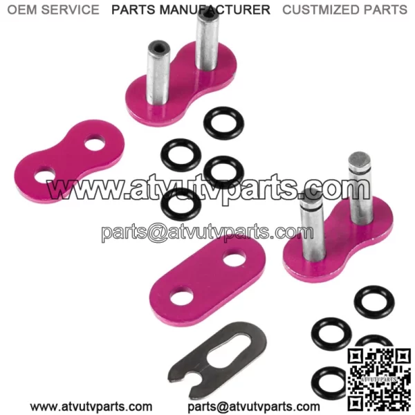 Pink O-Ring Drive Chain for Suzuki LTZ400 Quadsport 2003 2004 2005 06 07 08 2009 - Image 5